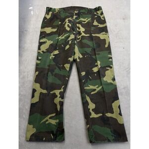 GUNG HO Pants Mens 36x31 Woodland Camo Workwear Hunting Military BDU Made in USA